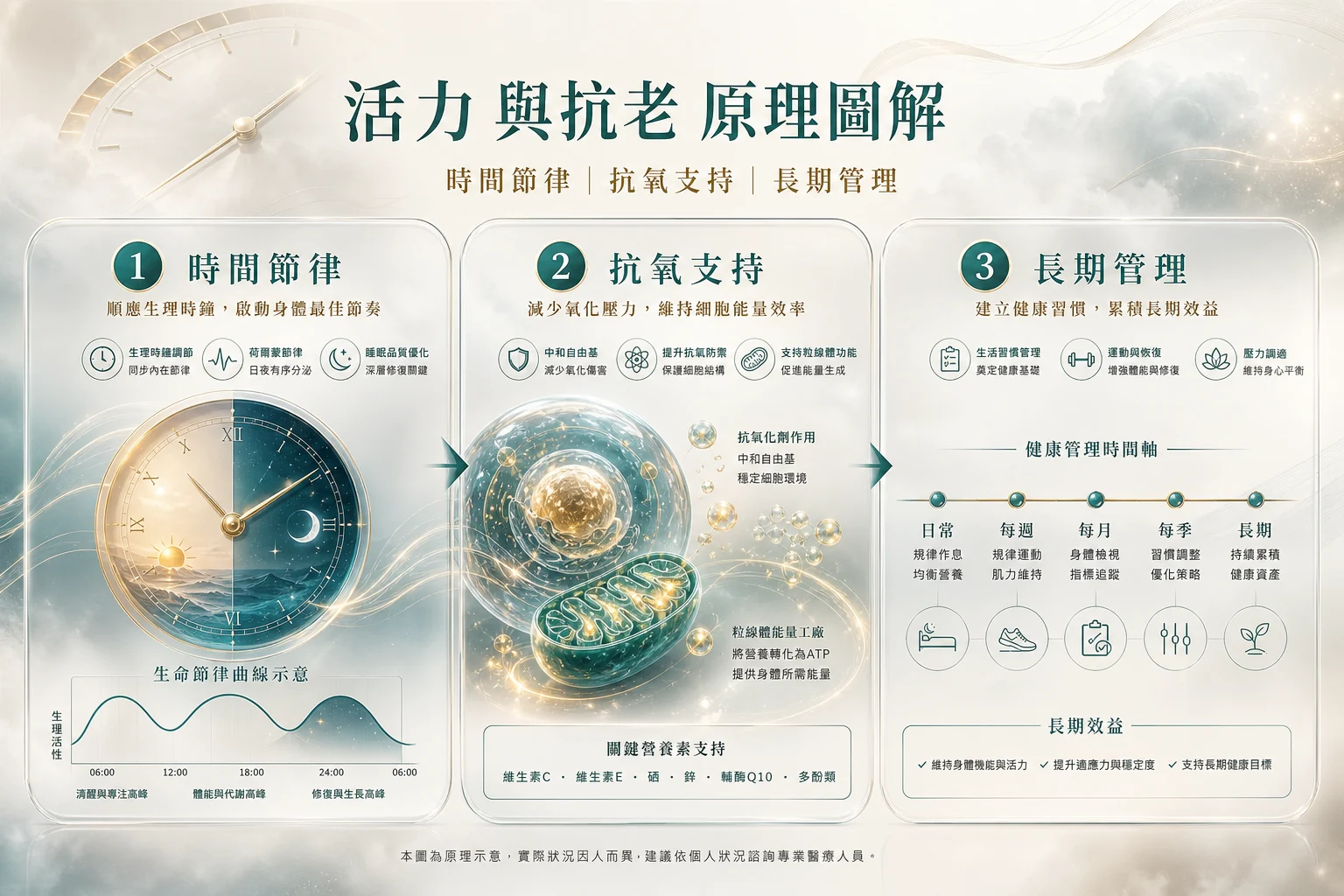 活力與抗老原理圖