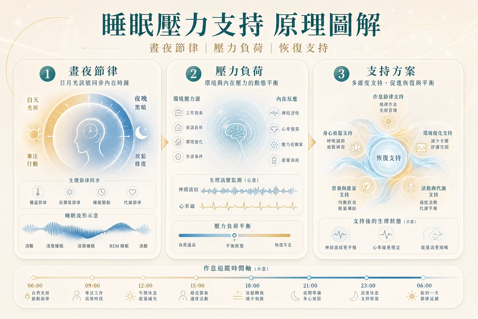 睡眠壓力支持原理圖