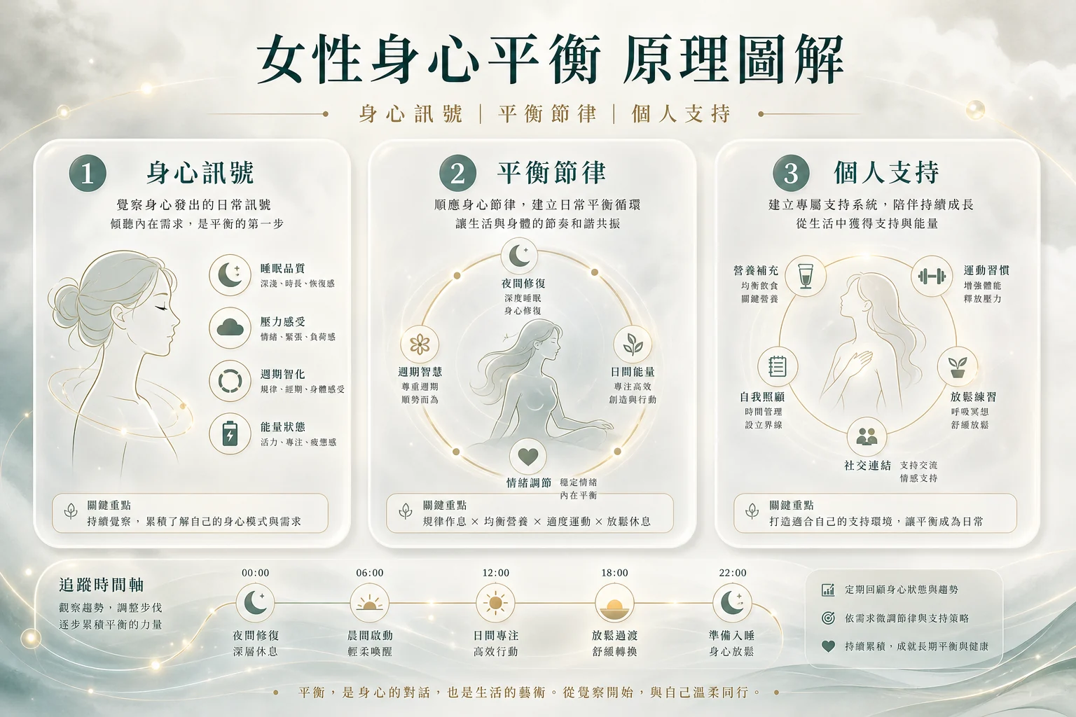 女性身心平衡原理圖